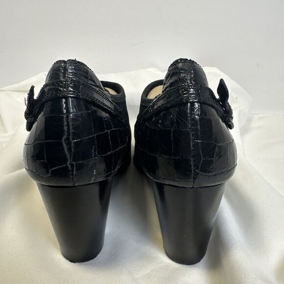 Donald Pliner Women's Black Suede/leather Pointed Toe Heel Ankle Boots  Size 9.5 - Picture 4 of 15